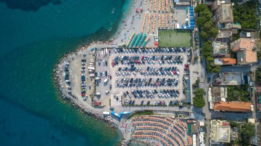 Monterosso al Mare 'nin yukarıdan görünüşü, Cinque Terre, İtalya