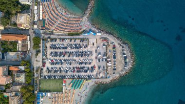 Monterosso al Mare 'nin yukarıdan görünüşü, Cinque Terre, İtalya