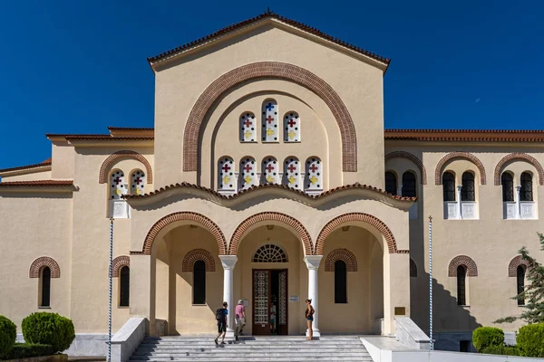 Kefalonia, Yunanistan - 22 Ağustos 2019: Omala, Cephalonia adasındaki Saint Agios Gerasimos Kilisesi — Stok fotoğraf