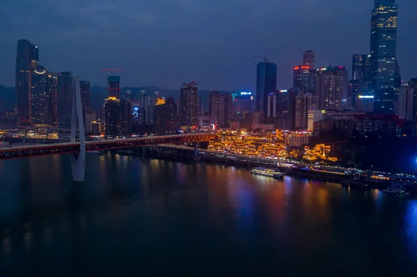 Chongqing Chine Décembre 2019 Vue Aérienne Caverne Hong Dong Ville — Photo