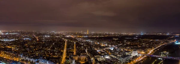 Повітряний Дрон Знімок Neuilly Sur Seine Вежі Eiffel Далекій — стокове фото