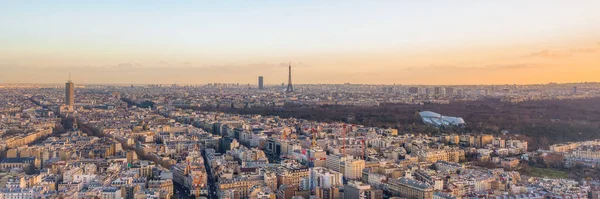 Повітряна Панорама Дрони Району Neuilly Sur Seine Парижі Тур Ейфель — стокове фото
