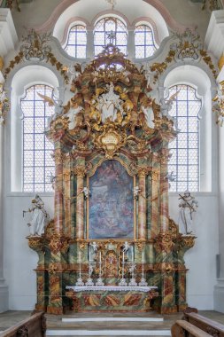 Wies, Wieskirche Hac Kilisesi 'nde Rococo tarzı sunak