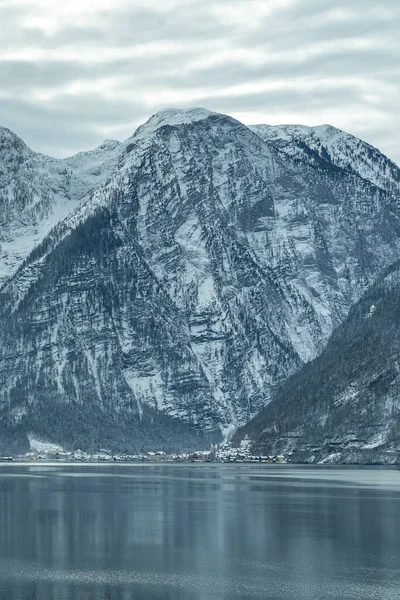 Vista Del Villaggio Hallstatt Sul Lago Nella Valle Montagna Austria — Foto Stock