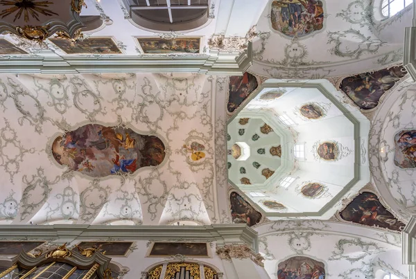 Вид Сверху Рококо Потолок Аббатства Святого Петра — стоковое фото
