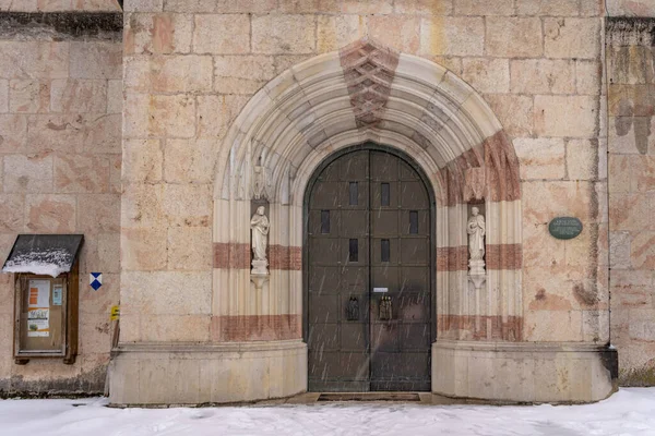 Berchtesgaden Almanya Stiftskirche Peter Johannes Der Taufer Kapısı — Stok fotoğraf