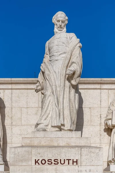 Budapest Ungarn Februar 2020 Statue Des Ungarischen Finanzministers Lajos Kossuth — Stockfoto