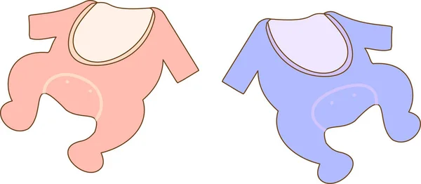 Illustrazione dei vestiti per bambini — Vettoriale Stock