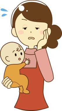 Bebek ve anne çizimi