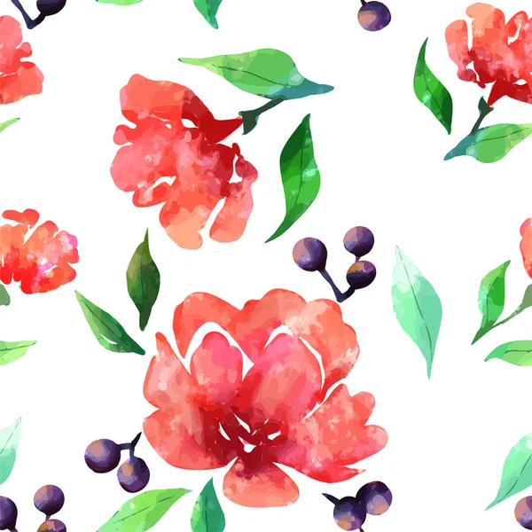 Aquarell-Stil Rose Illustration — Stockvektor