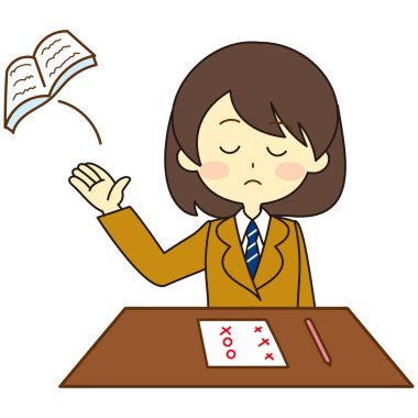 Üniformalı öğrenciler oturuyor.