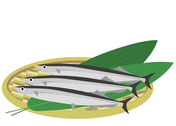 Saury — Stock Vector