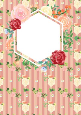 Zarif çiçek arkaplanlı el boyası suluboya çerçeve