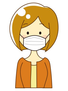 Maske takan birinin resmi.