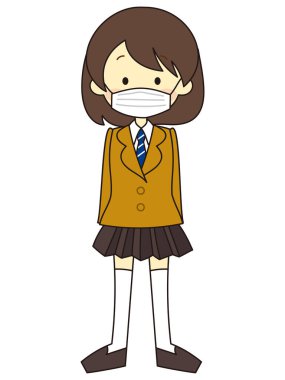 Maske takan birinin resmi.