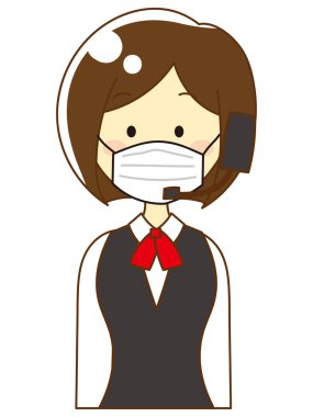 Maske takan birinin resmi.