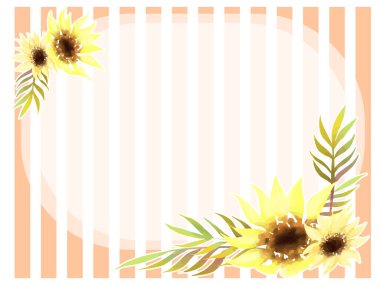 El boyası suluboya ayçiçeği arkaplan malzemesi