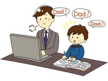 Evde çalışırken sorunların gösterimi