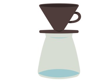 Basit bir cam kahve sunucusunun resmi.