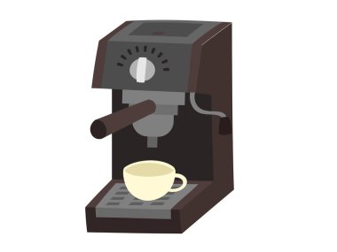 Basit bir kahve makinesinin tasviri
