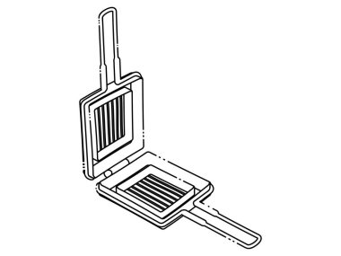 Basit bir açık hava sıcak kum makinesinin tasviri