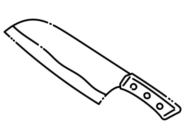 Иллюстрация Простой Кухонный Нож — стоковый вектор