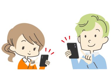 Akıllı telefon kullanan ve onunla yüzleşen bir kişi.