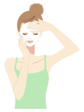 Cildine bakan bir kadının tasviri