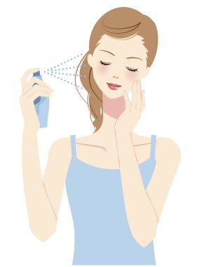 Cildine bakan bir kadının tasviri