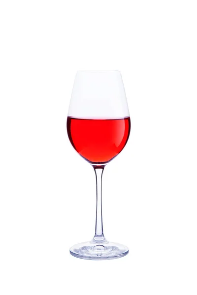 Vino rosso di vetro isolato su sfondo bianco. Immagine realistica della foto . — Foto Stock