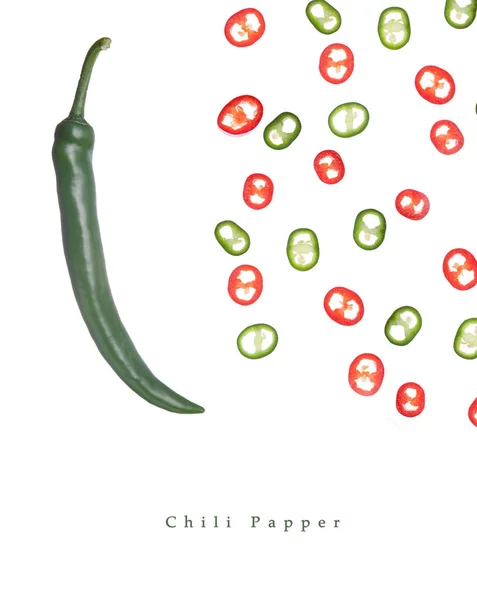 레드와 그린 Papper 완벽 한 패턴입니다. 부엌 추상적인 개념입니다. 흰색 바탕에 야채. — 스톡 사진