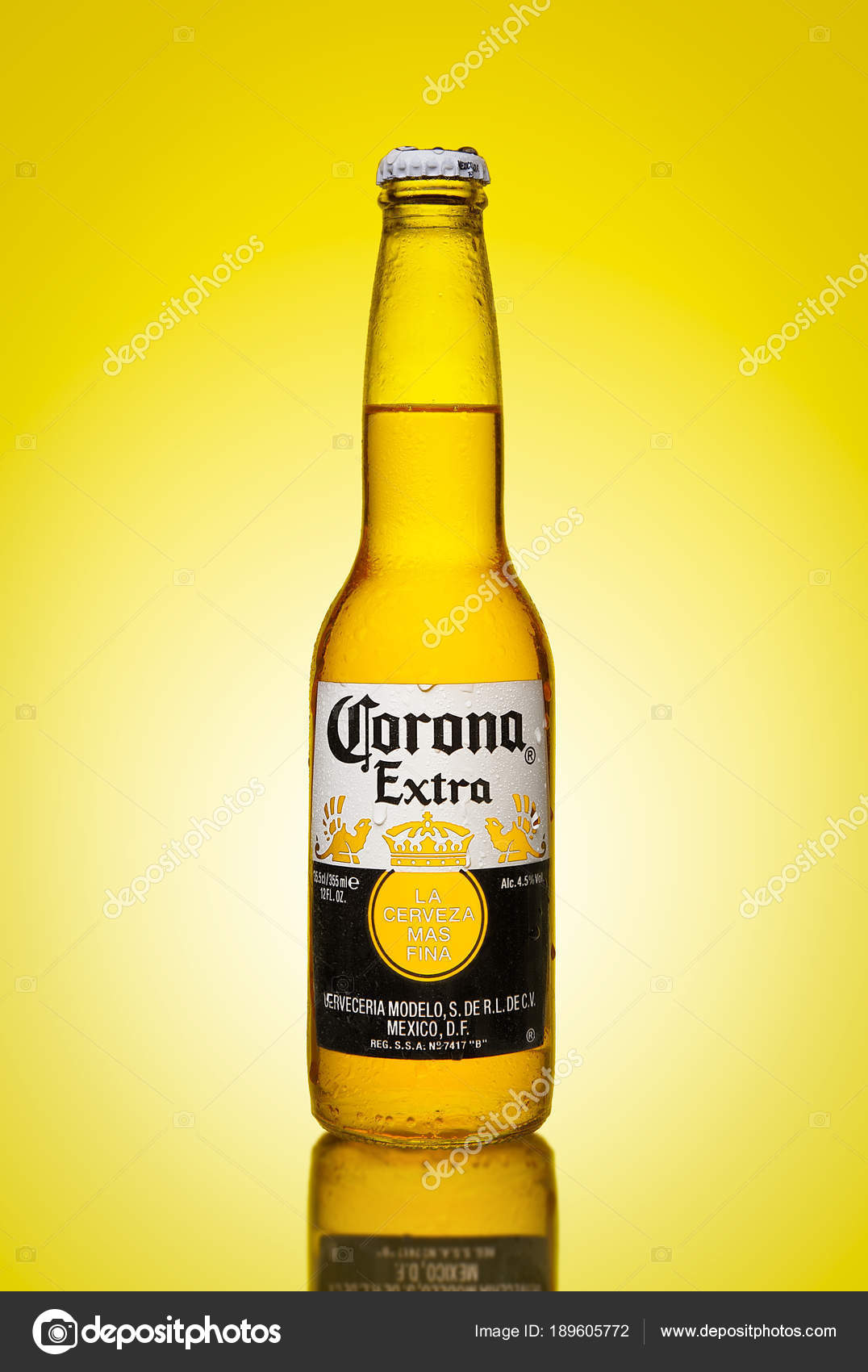bottle of fresh beer cold beer corona extra stock editorial