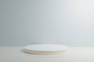 Beyaz ve mavi kabin 3d oluşturma arkaplan duvarı, pankart tasarım ögeleri için kullanılabilir