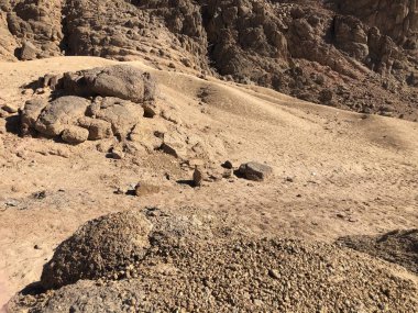 Mısır çölünde Sandy Dağları manzarası.