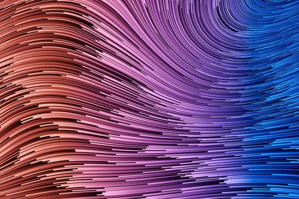 Fondo ondulado de color. Imagen fractal futurista abstracta, rayas de fondo de onda. ilustración 3d . — Foto de Stock