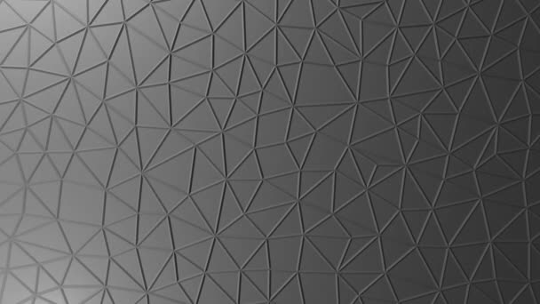 Pozadí Pohybového Osvětlení Opakovat Geometrický Trojúhelník Mozaika Šedá Vizualizace Vykreslení — Stock video
