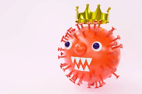 Toon Corona Virus Visualisering Sjukdomen Farliga Bakterierna Coronaviridae Medicinsk Behandling — Stockfoto