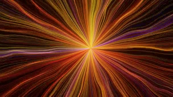Луч Солнца Волны Движутся Цикл Абстрактный Фон Футуристический Рендеринг — стоковое видео