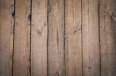 Eski ahşap tahtaların dokusu arka planda doğal ağaç faturası. Reklam etiketleri için çok yer var..