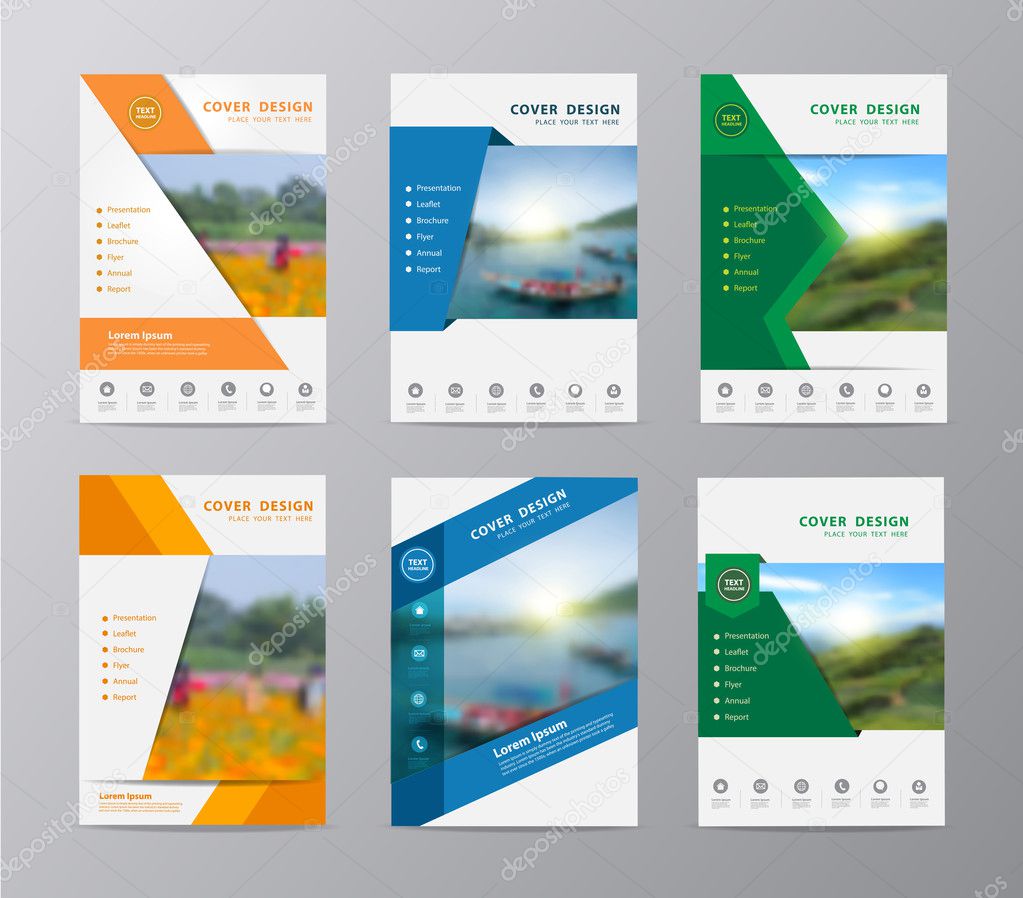 Annual report brochure flyer design template vector