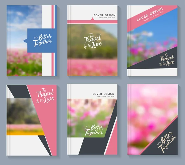 Gestaltung des Cover-Layouts des Wirtschaftsmagazins mit Blumen Natur — Stockvektor