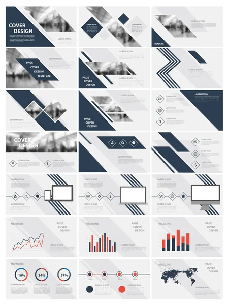 Blaue Elemente für Infografiken auf weißem Hintergrund — Stockvektor