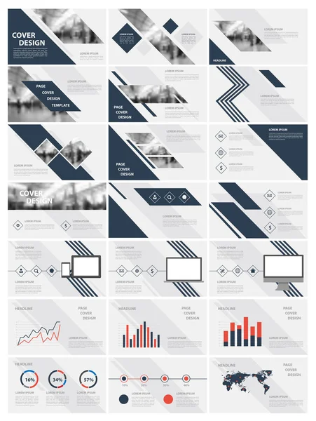 Elementos azules para infografías sobre fondo blanco — Archivo Imágenes Vectoriales