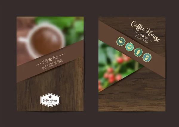 Kaffee Hintergrund geometrische Flyer Cover Business Broschüre Vektor — Stockvektor