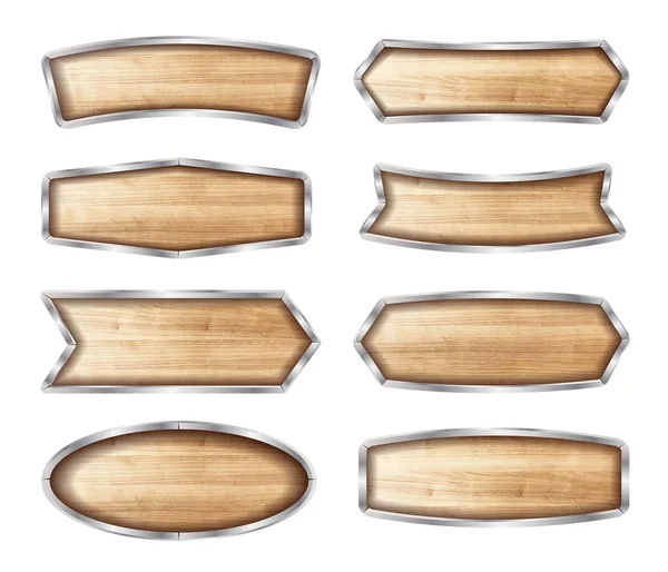 Ilustración de vector de letrero de madera — Vector de stock