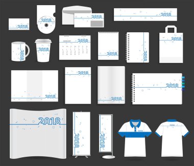 kurumsal kimlik tasarım şablonu ile 2018 mutlu yeni yıl