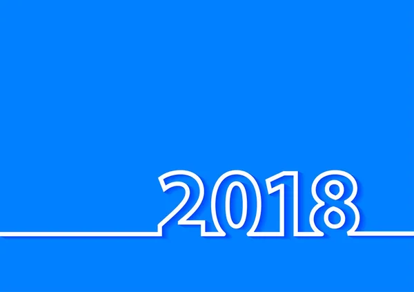 Nowy Rok 2018 kreatywnych tle lub karty z pozdrowieniami — Wektor stockowy