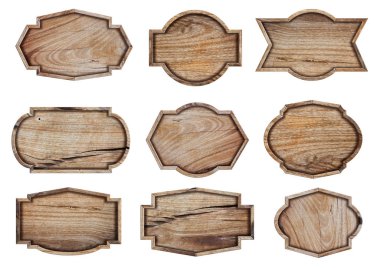 Tahta tabela beyaz arkaplanda izole edildi