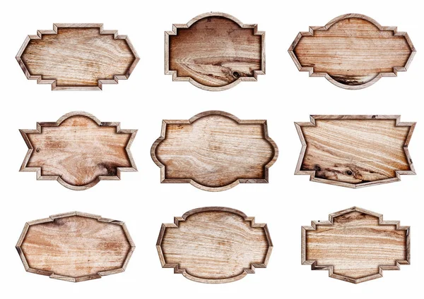 Señal de madera aislada sobre fondo blanco, —  Fotos de Stock