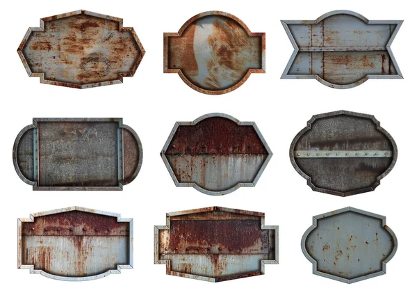 Staré ocelové cedule plech textury pozadí — Stock fotografie